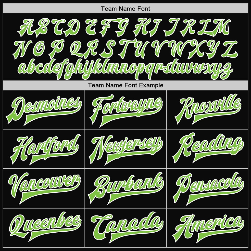 Custom Black Neon Green-White Bomber Full-Snap Varsity Letterman Jacket photo 6