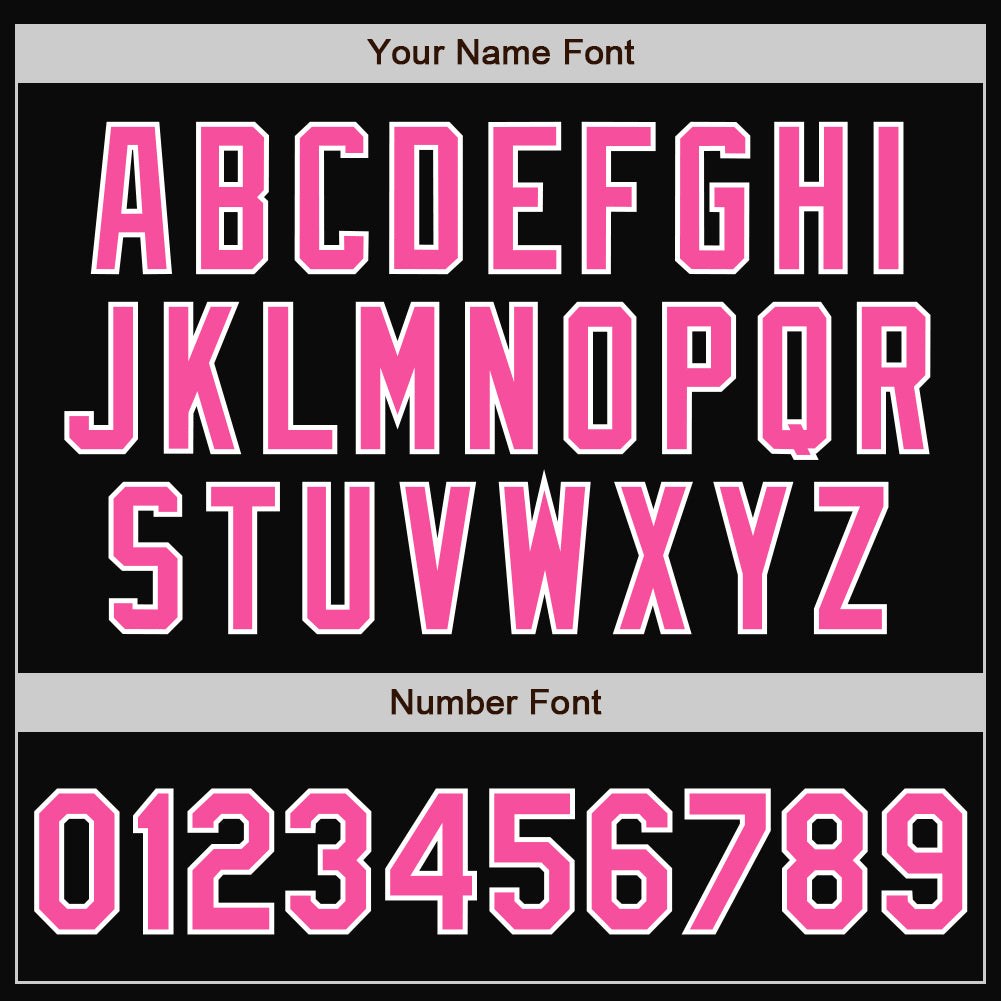 Custom Black Pink-White Bomber Full-Snap Varsity Letterman Jacket photo 7