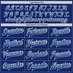 Custom Royal Royal-White Bomber Full-Snap Varsity Letterman Jacket photo 6