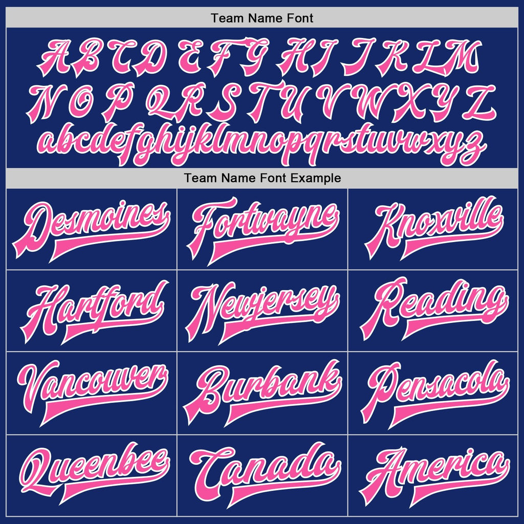 Custom Royal Pink-White Bomber Full-Snap Varsity Letterman Jacket photo 5