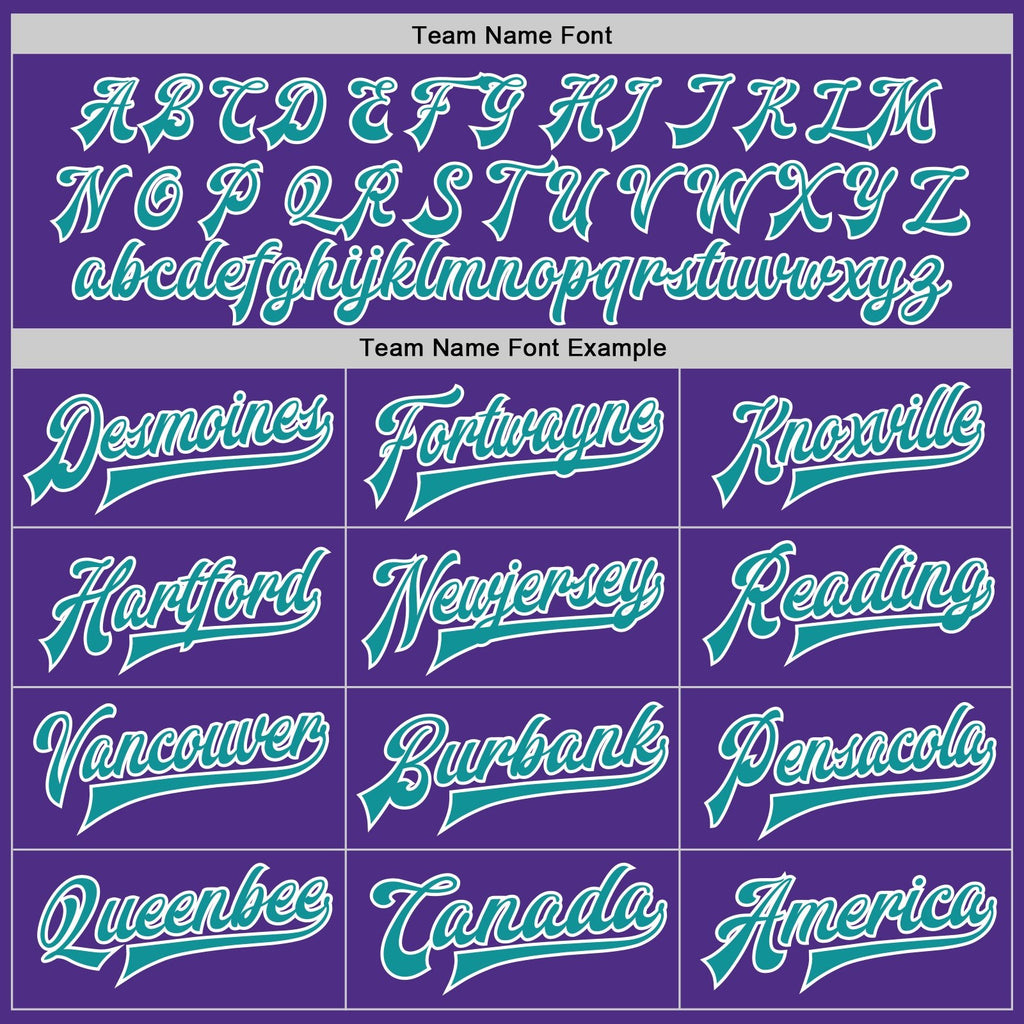 Custom Purple Teal-White Bomber Full-Snap Varsity Letterman Jacket photo 6