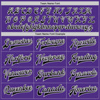 Custom Purple Black-White Bomber Full-Snap Varsity Letterman Two Tone Jacket photo 6