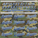 Custom Camo Royal-White Bomber Full-Snap Varsity Letterman Salute To Service Jacket photo 5