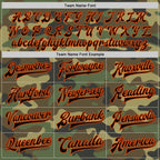 Custom Camo Black-Orange Bomber Full-Snap Varsity Letterman Salute To Service Jacket photo 6