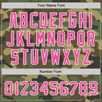 Custom Camo Pink-White Bomber Full-Snap Varsity Letterman Salute To Service Jacket photo 7