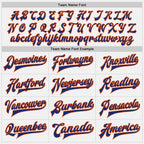 Custom White Royal Pinstripe Royal-Orange Bomber Full-Snap Varsity Letterman Jacket photo 5