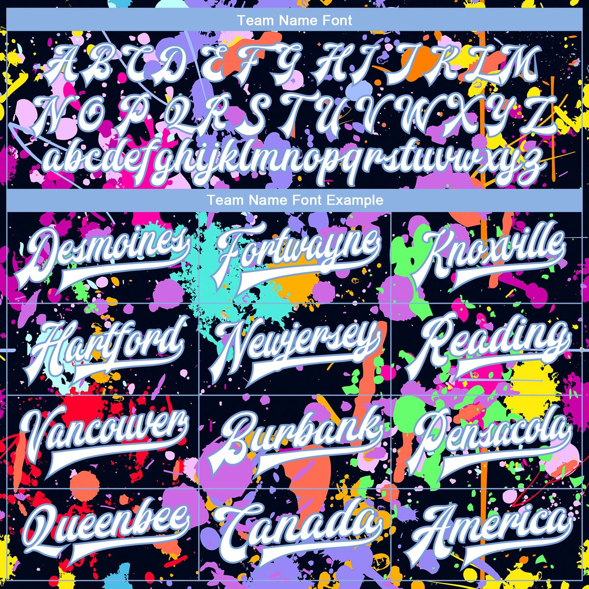 Custom Graffiti Pattern White-Light Blue Splashes 3D Bomber Full-Snap Varsity Letterman Jacket photo 6