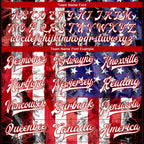Custom White Royal-Red American Flag Fashion 3D Bomber Full-Snap Varsity Letterman Jacket photo 6