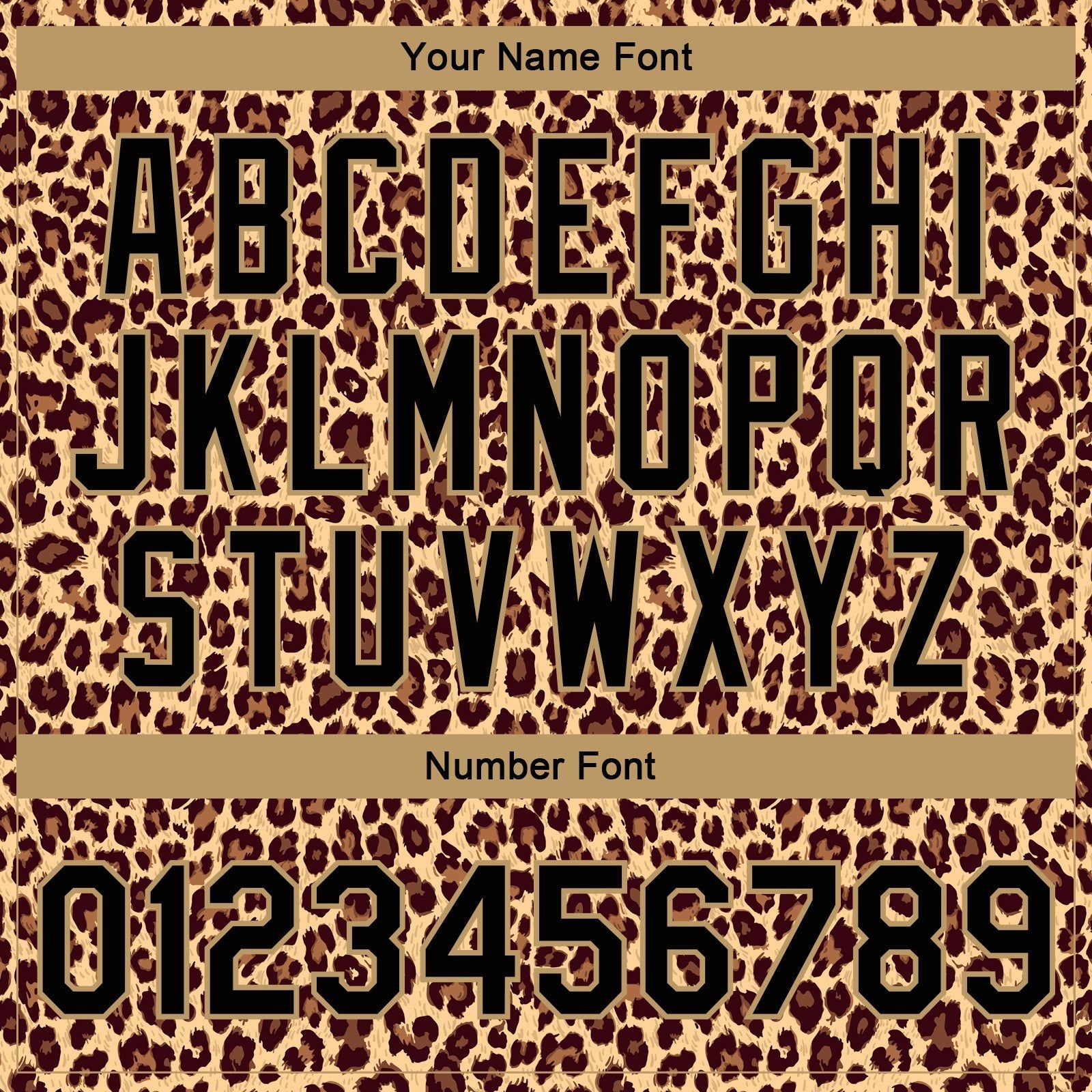 Custom Brown Black-Old Gold Leopard 3D Pattern Design Bomber Full-Snap Varsity Letterman Jacket photo 7