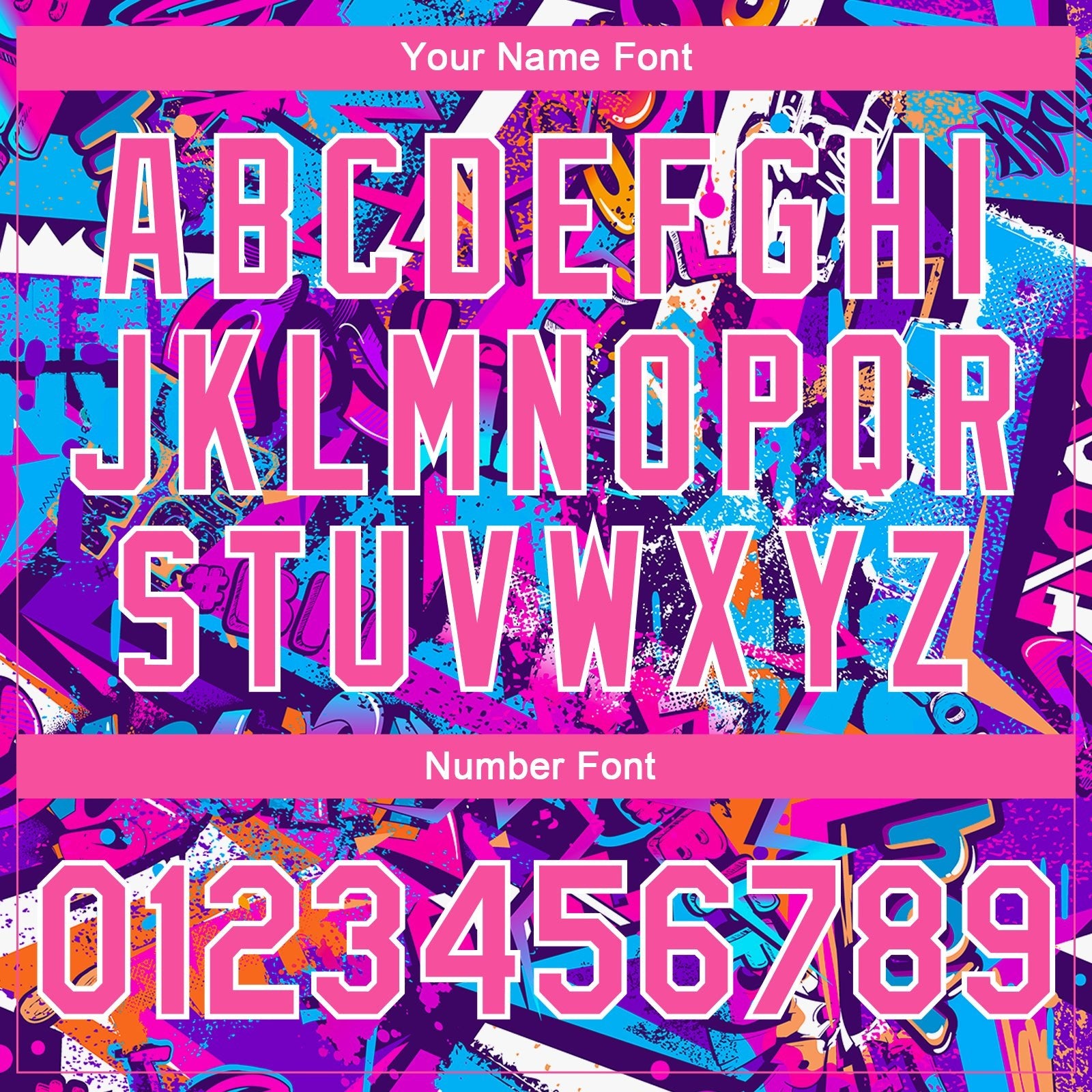Custom Graffiti Pattern Pink-White Words 3D Bomber Full-Snap Varsity Letterman Jacket photo 7