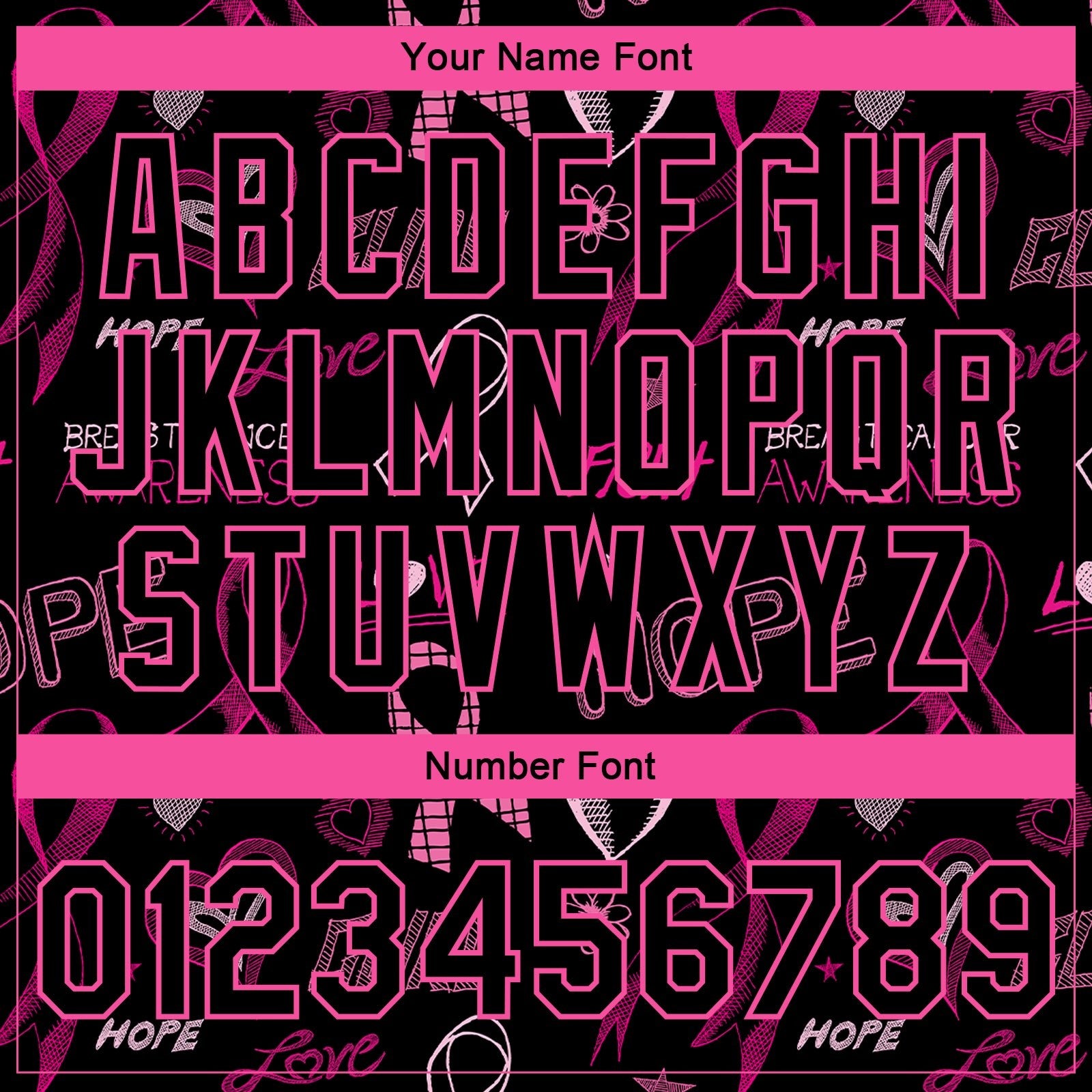 Custom Black Black Pink-Light Blue Pink Ribbon Breast Cancer Awareness 3D Pattern Design Bomber Full-Snap Varsity Letterman Jacket photo 6