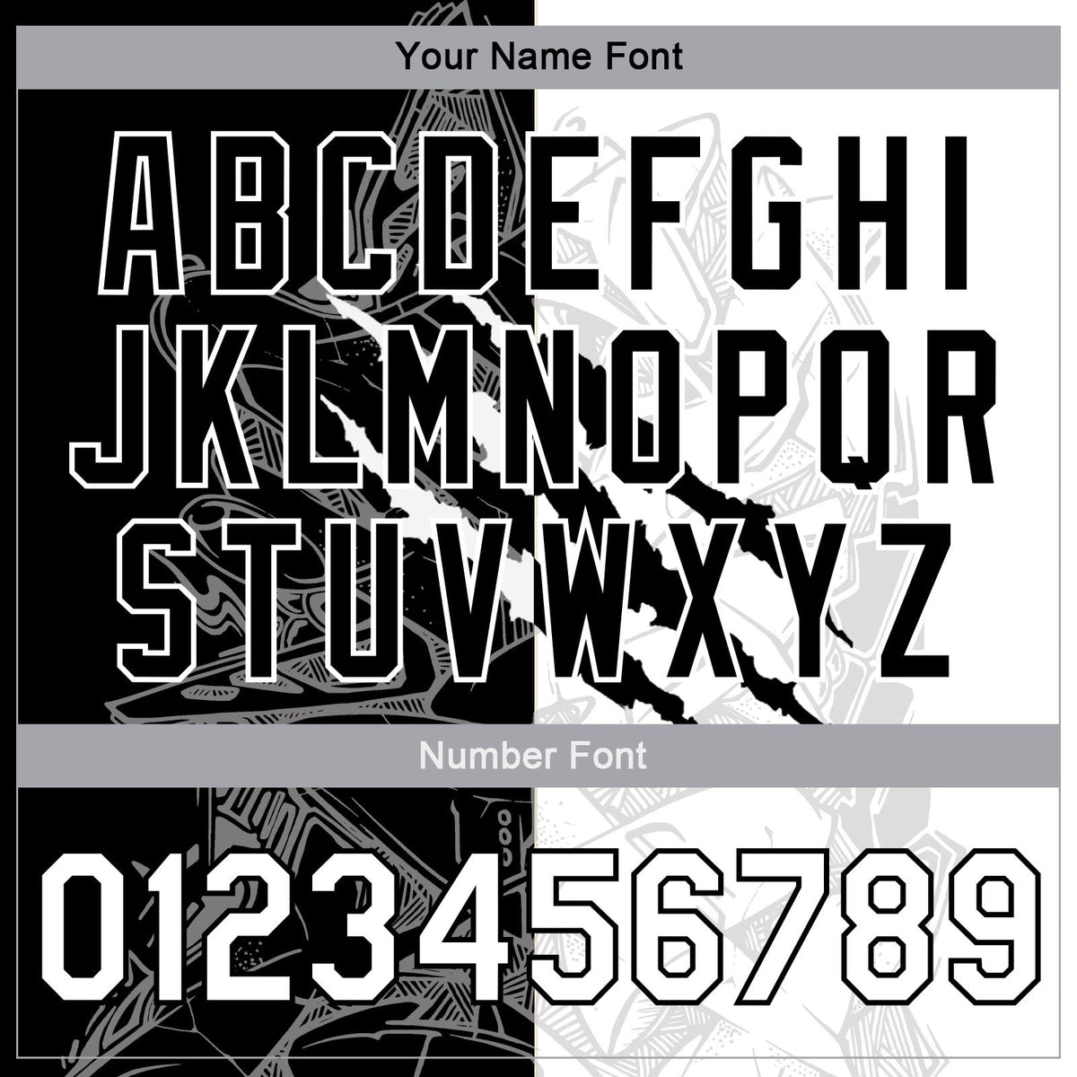 Custom Graffiti Pattern White-Black Scratch 3D Bomber Full-Snap Varsity Letterman Jacket photo 6