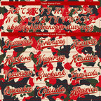 Custom Camo Red-Cream 3D Bomber Full-Snap Varsity Letterman Salute To Service Jacket photo 6