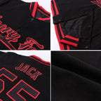 Custom Graffiti Pattern Royal-White Abstract Urban Street Art 3D Bomber Full-Snap Varsity Letterman Jacket photo 4
