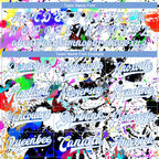 Custom Graffiti Pattern White-Light Blue Splashes 3D Bomber Full-Snap Varsity Letterman Jacket photo 5