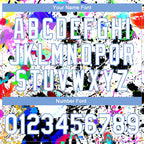 Custom Graffiti Pattern White-Light Blue Splashes 3D Bomber Full-Snap Varsity Letterman Jacket photo 6