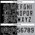 Custom Graffiti Pattern Black-Gray Scratch 3D Bomber Full-Snap Varsity Letterman Jacket photo 6