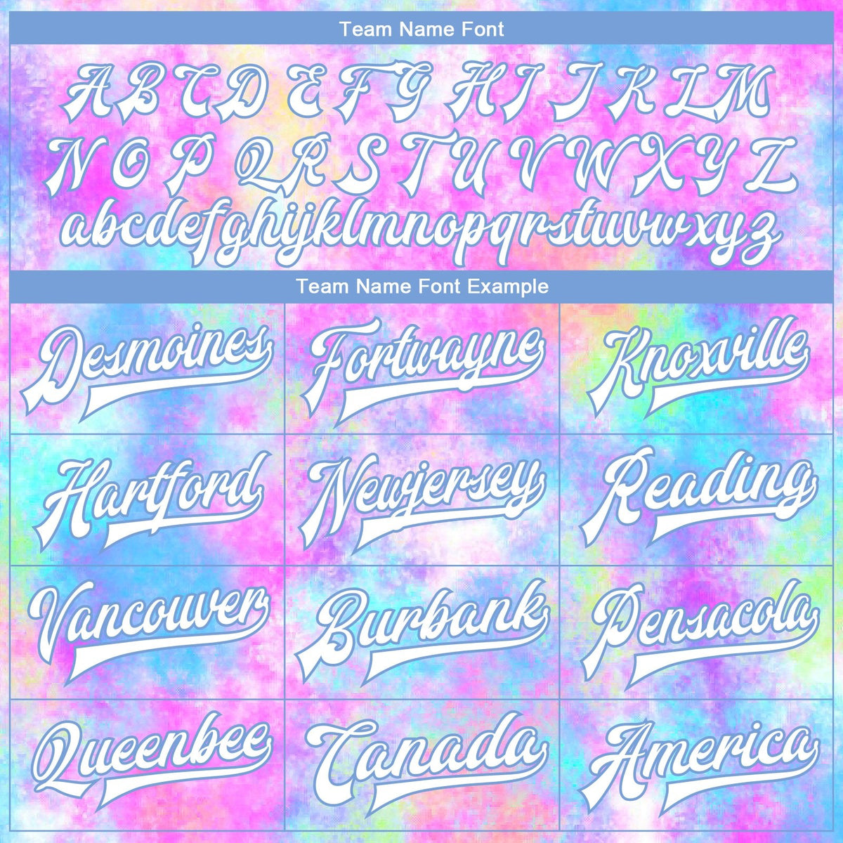 Custom Tie Dye White-Light Blue Rainbow 3D Bomber Full-Snap Varsity Letterman Jacket photo 6