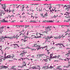 Custom Camo White-Pink 3D Bomber Full-Snap Varsity Letterman Salute To Service Jacket photo 5