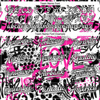 Custom Graffiti Pattern White-Black Scratch 3D Bomber Full-Snap Varsity Letterman Jacket photo 5