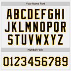 Custom White Black-Gold Bomber Full-Snap Varsity Letterman Jacket photo 6