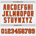 Custom White Orange-Black Bomber Full-Snap Varsity Letterman Two Tone Jacket photo 7