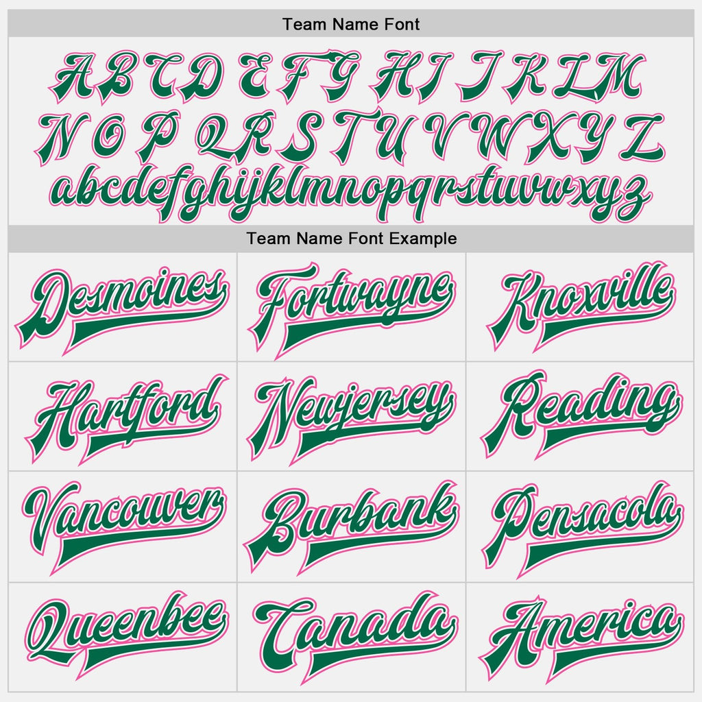 Custom White Pink-Kelly Green Bomber Full-Snap Varsity Letterman Two Tone Jacket photo 6