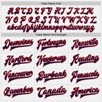 Custom White Navy-Red Bomber Full-Snap Varsity Letterman Two Tone Jacket photo 5