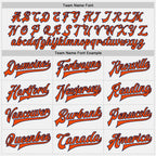 Custom White Orange-Navy Bomber Full-Snap Varsity Letterman Two Tone Jacket photo 6