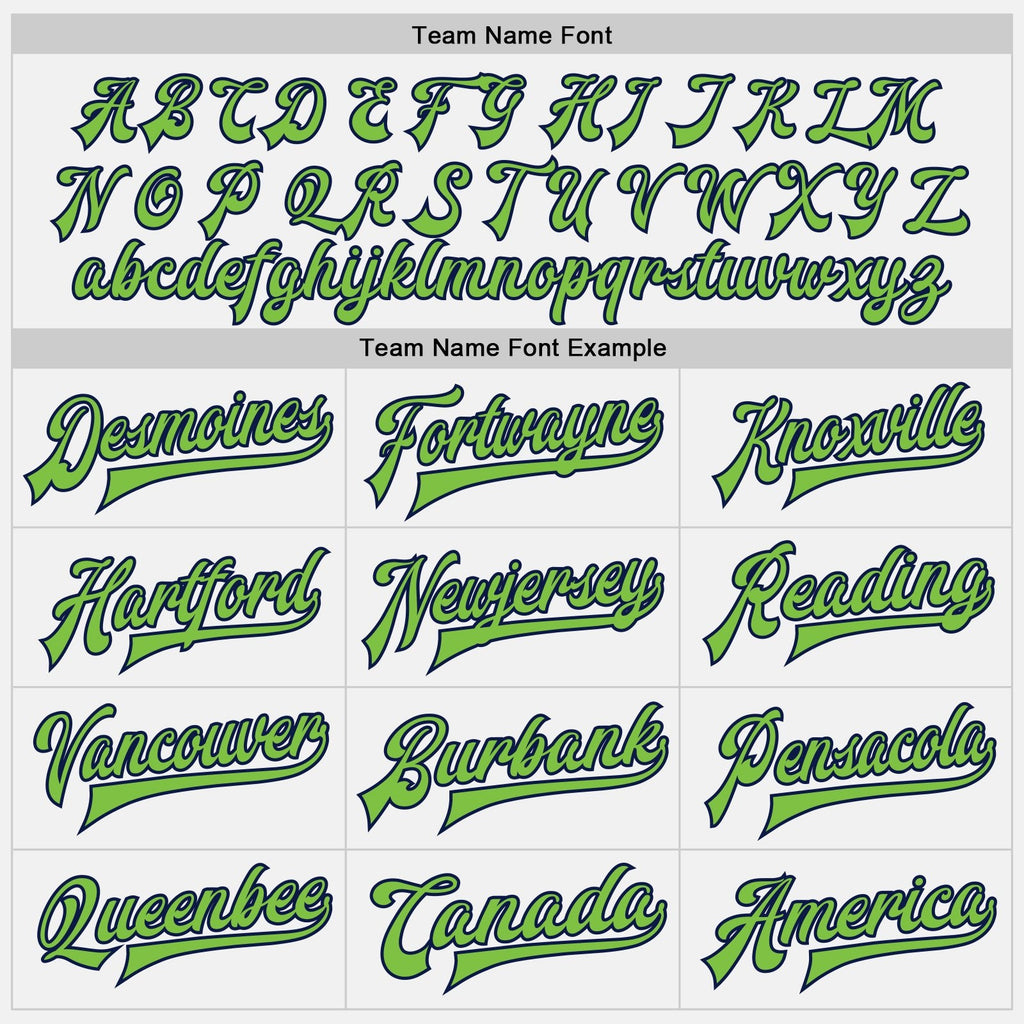 Custom White Neon Green-Navy Bomber Full-Snap Varsity Letterman Two Tone Jacket photo 5