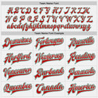 Custom White Kelly Green-Red Bomber Full-Snap Varsity Letterman Two Tone Jacket photo 5