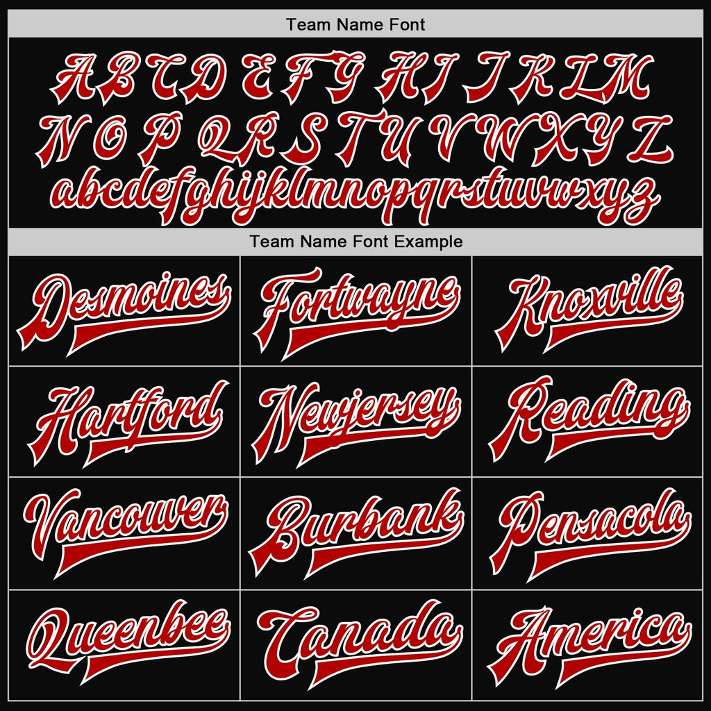 Custom Black Red-White Bomber Full-Snap Varsity Letterman Jacket photo 6