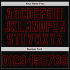 Custom Black Black-Red Bomber Full-Snap Varsity Letterman Jacket photo 7
