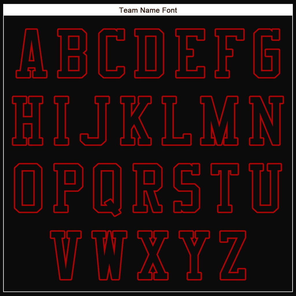 Custom Black Black-Red Bomber Full-Snap Varsity Letterman Jacket photo 6