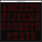 Custom Black Black-Red Bomber Full-Snap Varsity Letterman Jacket photo 6