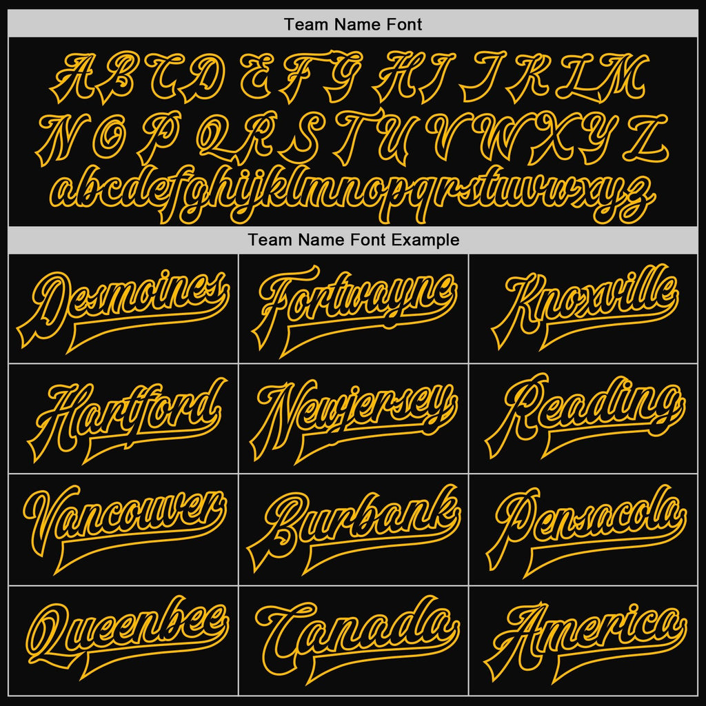 Custom Black Black-Gold Bomber Full-Snap Varsity Letterman Jacket photo 6