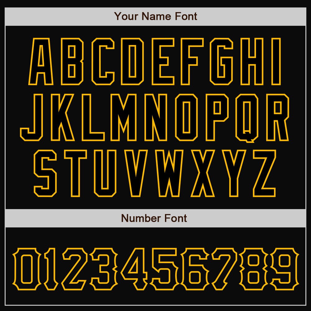 Custom Black Black-Gold Bomber Full-Snap Varsity Letterman Jacket photo 7