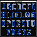 Custom Navy Royal-White Bomber Full-Snap Varsity Letterman Jacket photo 6