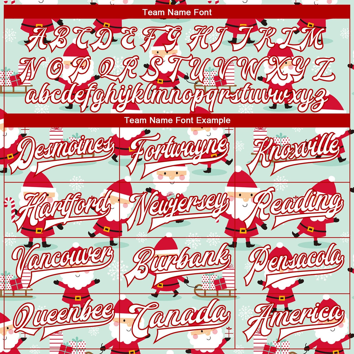 Custom Pea Green White-Red Christmas 3D Bomber Full-Snap Varsity Letterman Jacket photo 5