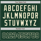 Custom Green Green-Cream Bomber Full-Snap Varsity Letterman Jacket photo 6