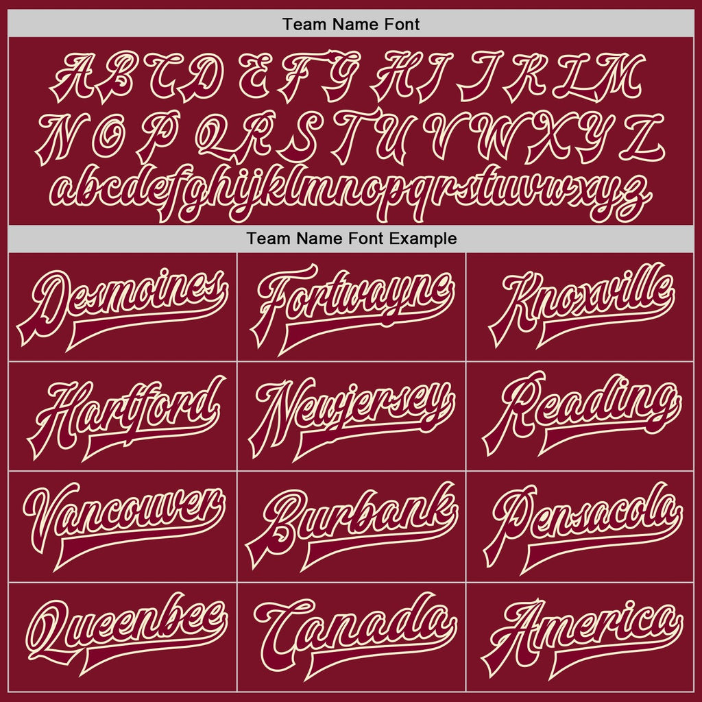 Custom Crimson Maroon-Cream Bomber Full-Snap Varsity Letterman Split Fashion Jacket photo 5