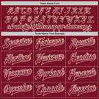 Custom Crimson Maroon-Cream Bomber Full-Snap Varsity Letterman Split Fashion Jacket photo 5