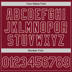 Custom Crimson Maroon-Cream Bomber Full-Snap Varsity Letterman Split Fashion Jacket photo 6