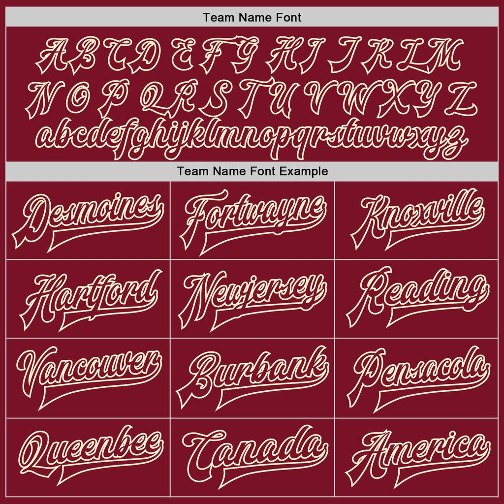 Custom Crimson Crimson Cream-Maroon Bomber Full-Snap Varsity Letterman Two Tone Jacket photo 5