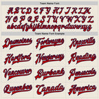Custom Cream Red-Navy Bomber Full-Snap Varsity Letterman Jacket photo 5