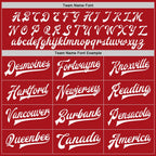 Custom Red White Bomber Full-Snap Varsity Letterman Jacket photo 6