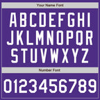 Custom Purple White Bomber Full-Snap Varsity Letterman Jacket photo 7