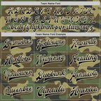 Custom Camo Black-Cream Bomber Full-Snap Varsity Letterman Salute To Service Jacket photo 5