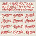 Custom Cream Cream-Red Bomber Full-Snap Varsity Letterman Jacket photo 5