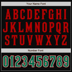 Custom Black Kelly Green-Red Bomber Full-Snap Varsity Letterman Two Tone Jacket photo 7